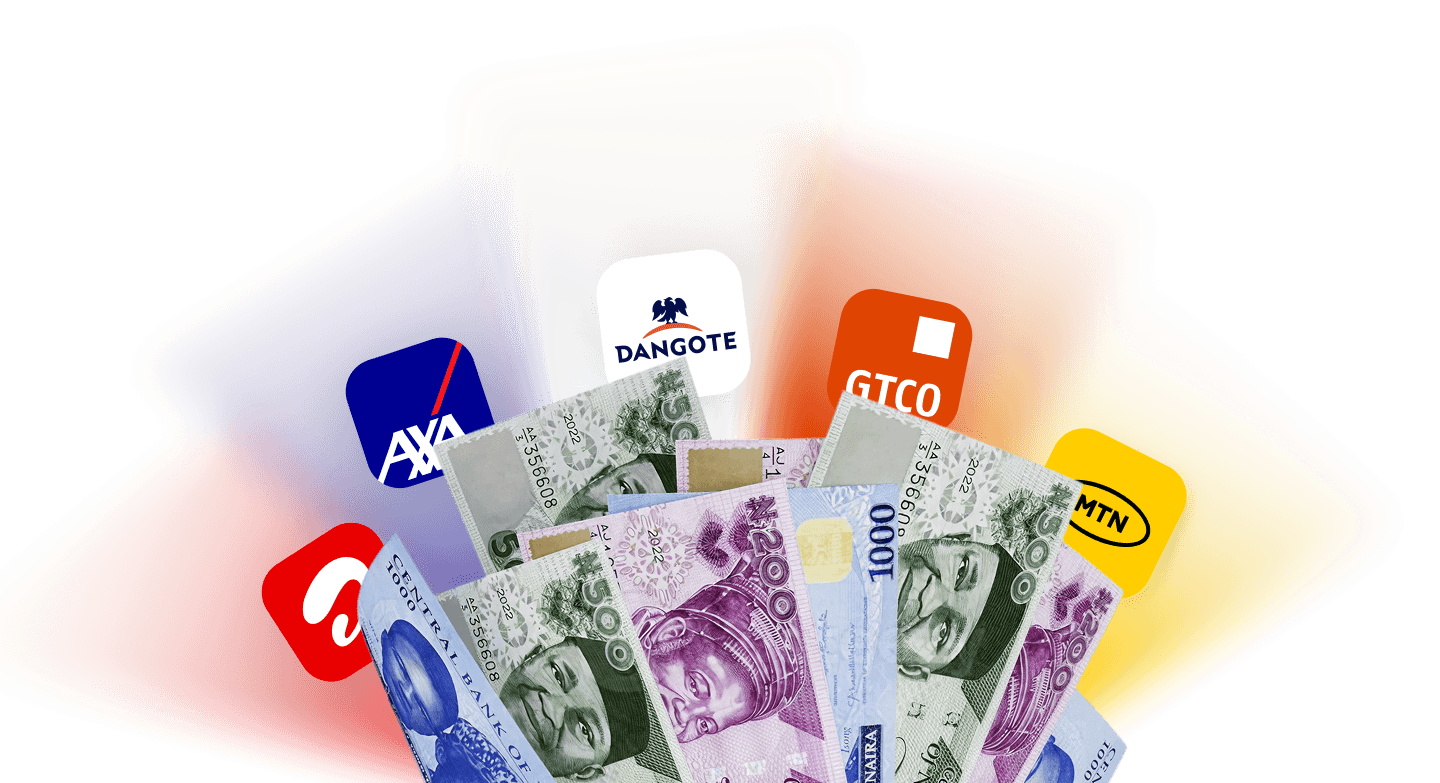 Nigerian stock cards and naira notes